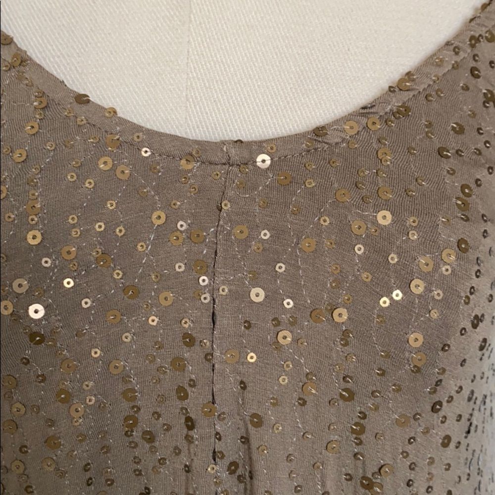 Isabella Oliver Khaki Sequin Off Shoulder Evening Marernity Party Dress Size 0 - Picture 7 of 10